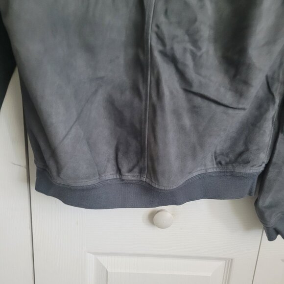 NEW JOHN VARVATOS Men's Suede Leather Jacket in Blue Smoke Size 46 EU - Picture 5 of 7